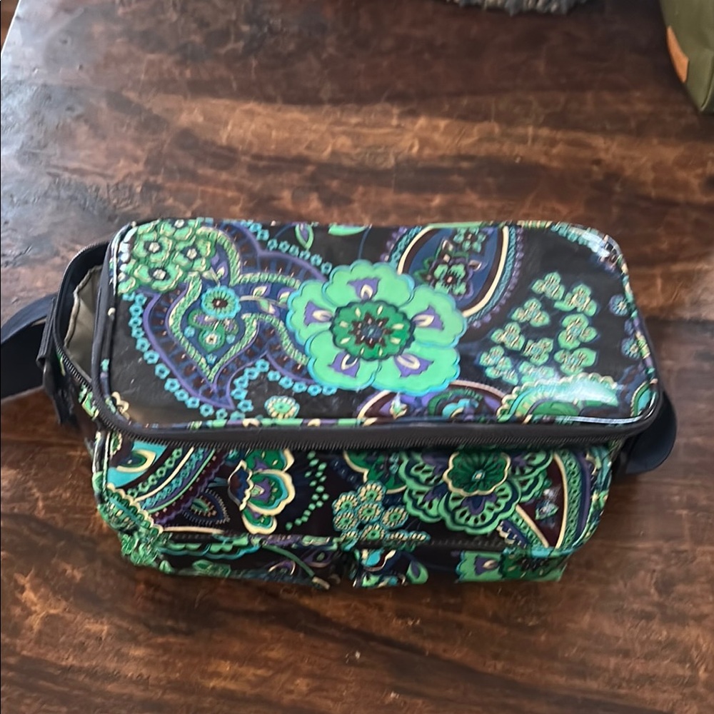 Vera Bradley Green and Blue Paisley Bag